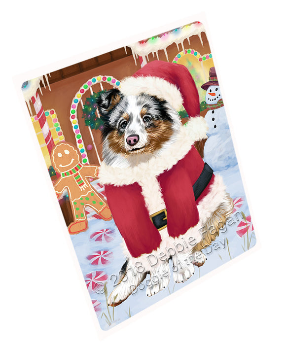 Christmas Gingerbread House Candyfest Shetland Sheepdog Magnet MAG74775 (Small 5.5" x 4.25")