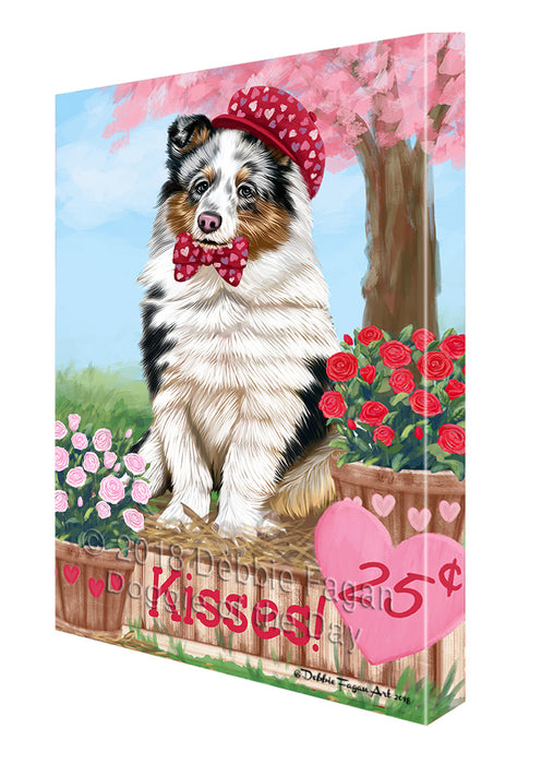 Rosie 25 Cent Kisses Shetland Sheepdog Canvas Print Wall Art Décor CVS126494