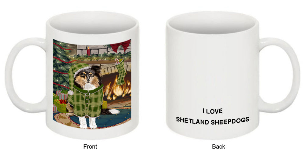 The Stocking was Hung Shetland Sheepdog Coffee Mug MUG51010