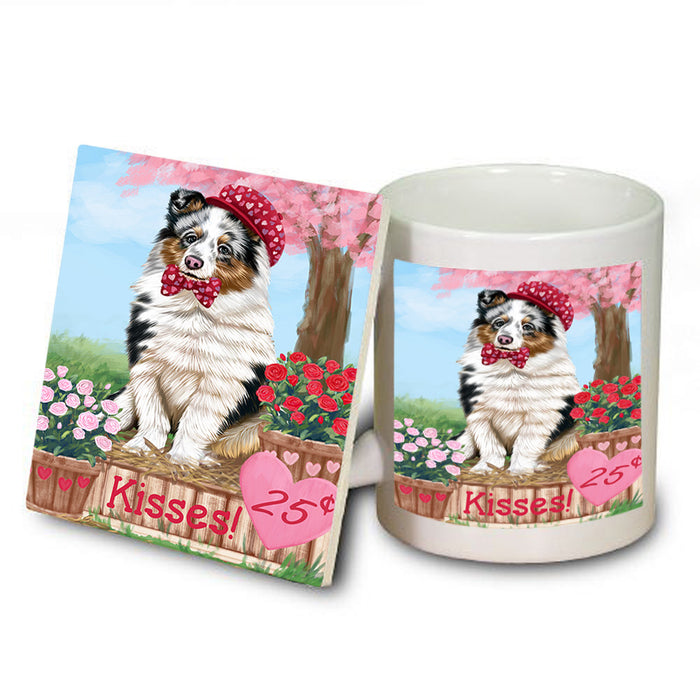 Rosie 25 Cent Kisses Shetland Sheepdog Mug and Coaster Set MUC56022