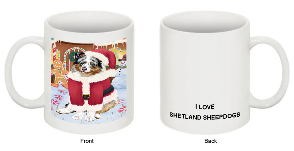 Christmas Gingerbread House Candyfest Shetland Sheepdog Coffee Mug MUG51944