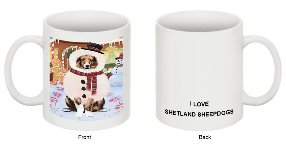 Christmas Gingerbread House Candyfest Shetland Sheepdog Coffee Mug MUG51945