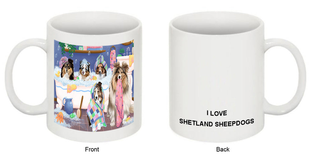 Rub A Dub Dogs In A Tub Shetland Sheepdogs Coffee Mug MUG52220