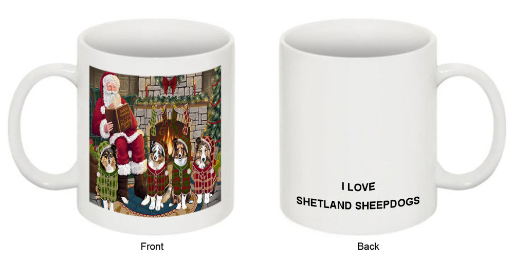 Christmas Cozy Holiday Tails Shetland Sheepdogs Coffee Mug MUG50786