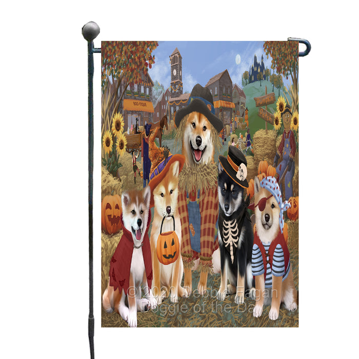 Halloween 'Round Town Shiba Inu Dogs Garden Flag GFLG65747