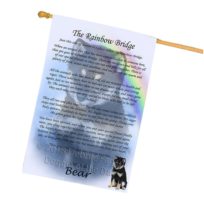 Rainbow Bridge Shiba Inu Dog House Flag FLG56404
