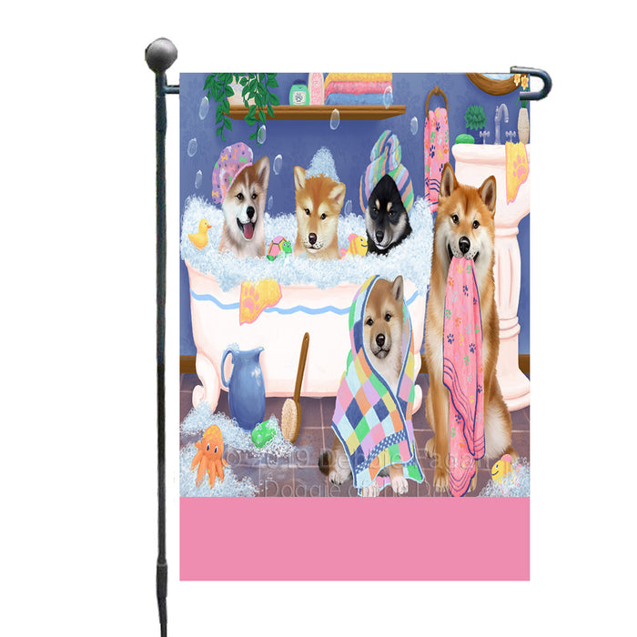 Personalized Rub A Dub Dogs In A Tub Shiba Inu Dogs Custom Garden Flag GFLG64909