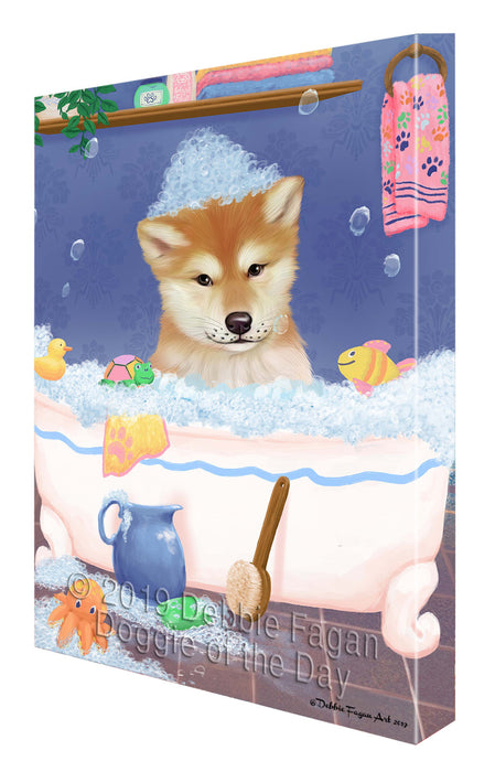 Rub A Dub Dog In A Tub Shetland Sheepdog Canvas Print Wall Art Décor CVS143522