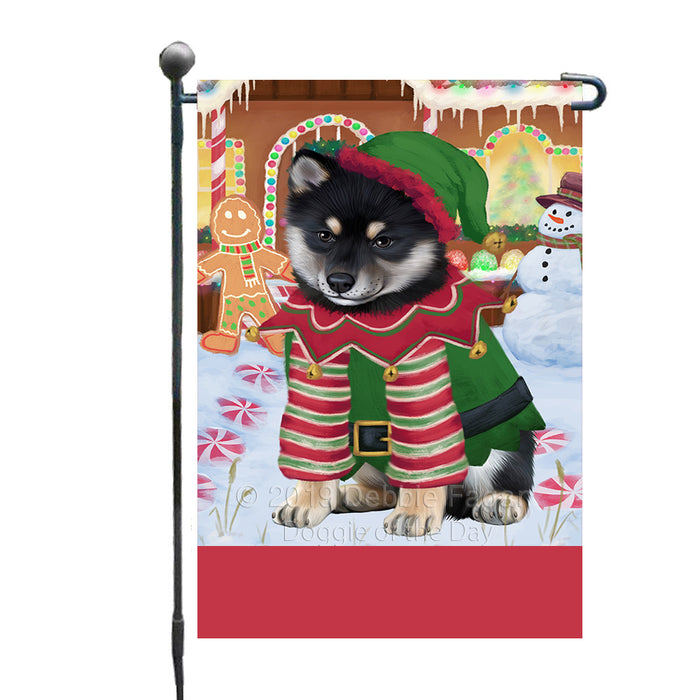 Personalized Gingerbread Candyfest Shiba Inu Dog Custom Garden Flag GFLG64174