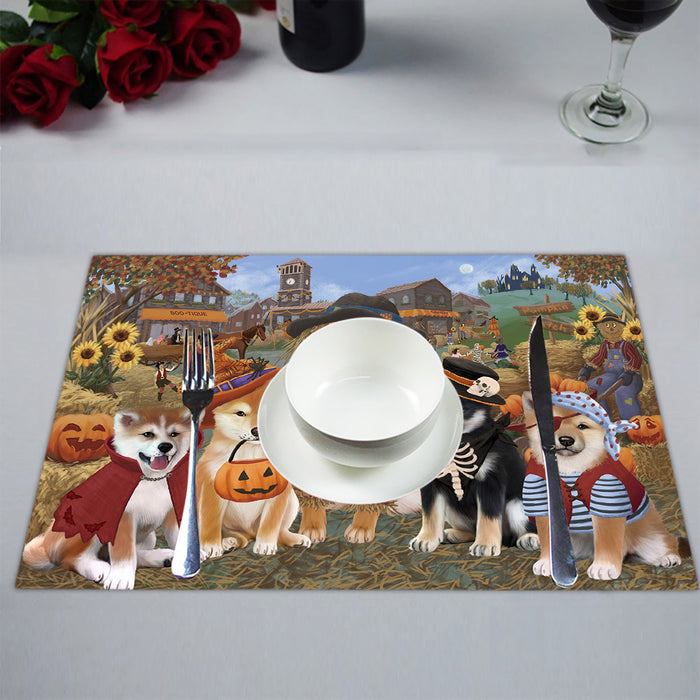 Halloween 'Round Town Shiba Inu Dogs Placemat