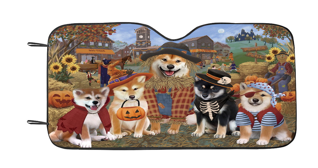 Halloween 'Round Town Shiba Inu Dogs Car Sun Shade