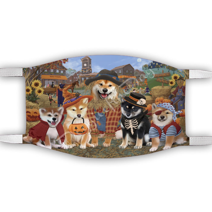 Halloween 'Round Town Shiba Inu Dogs Face Mask FM49990
