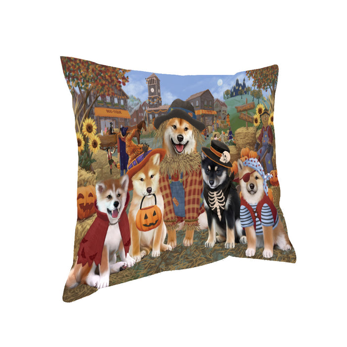 Halloween 'Round Town Shiba Inu Dogs Pillow PIL85164