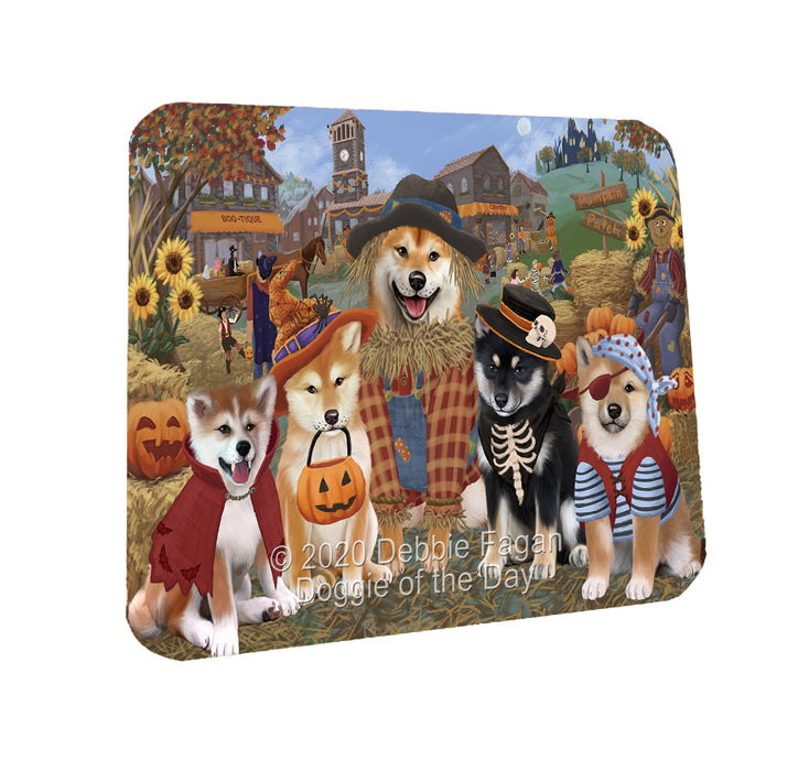 Halloween 'Round Town Shiba Inu Dogs Coasters Set of 4 CSTA57988