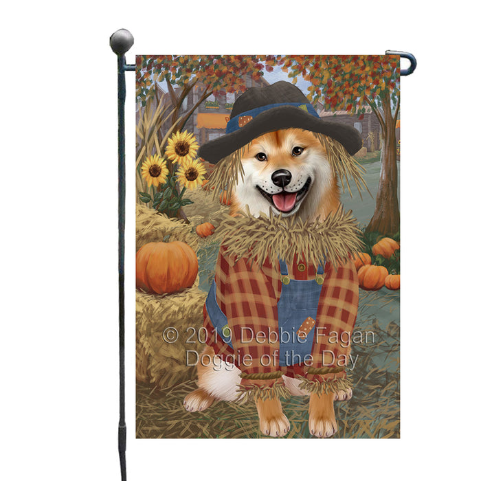 Fall Pumpkin Scarecrow Shiba Inu Dogs Garden Flag GFLG65808