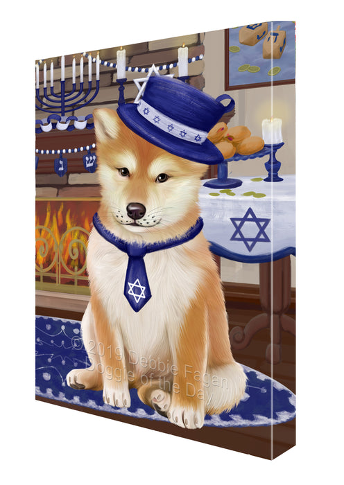Happy Hanukkah Shiba Inu Dog Canvas Print Wall Art Décor CVS144809