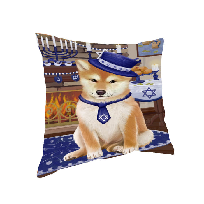 Happy Hanukkah Shiba Inu Dog Pillow PIL85528