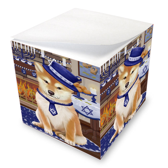 Happy Hanukkah Family Shiba Inu Dogs Note Cube NOC-DOTD-A57652