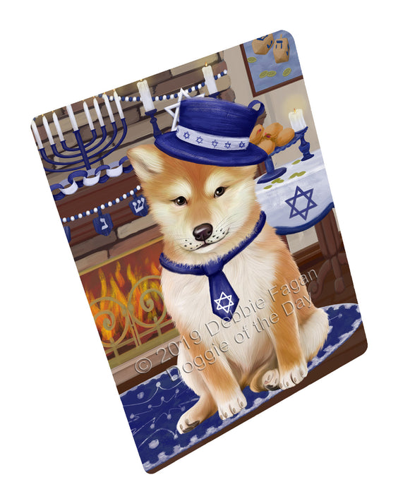 Happy Hanukkah Shiba Inu Dog Cutting Board - For Kitchen - Scratch & Stain Resistant - Designed To Stay In Place - Easy To Clean By Hand - Perfect for Chopping Meats, Vegetables