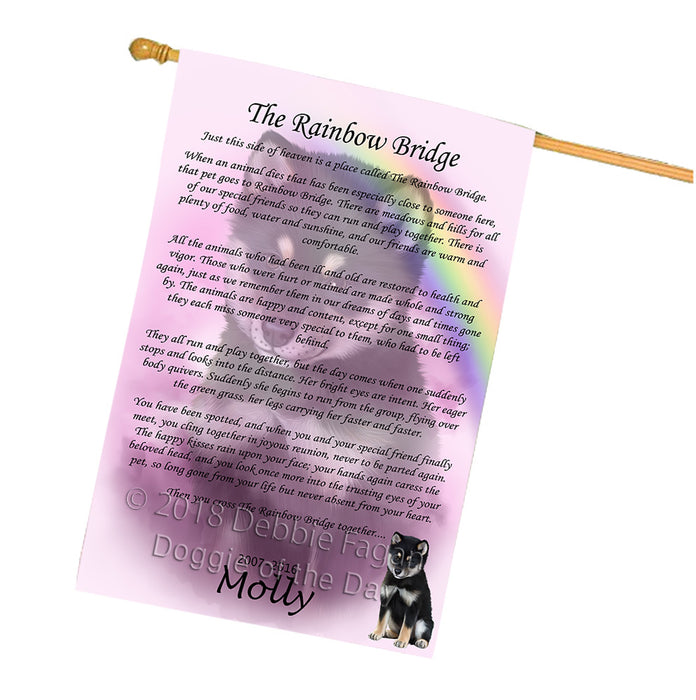 Rainbow Bridge Shiba Inu Dog House Flag FLG56405