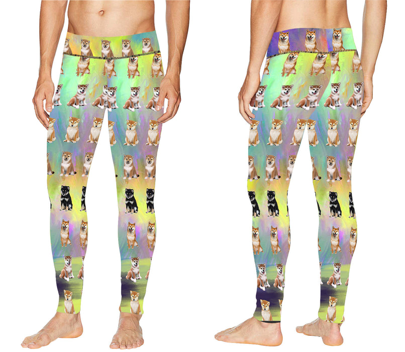 Paradise Wave Shiba Inu Dogs All Over Print Meggings