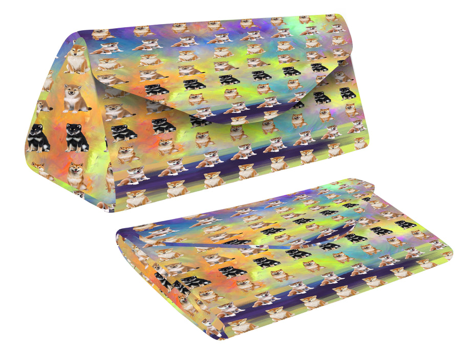 Paradise Wave Shiba Inu Dogs Foldable Glasses Case