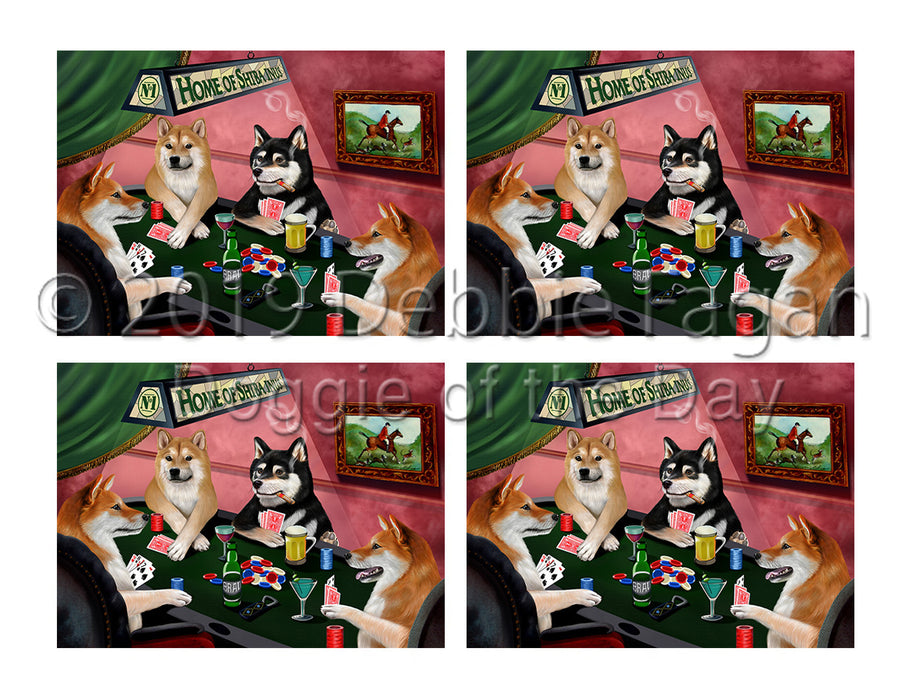 Home of  Shiba Inu Dogs Playing Poker Placemat