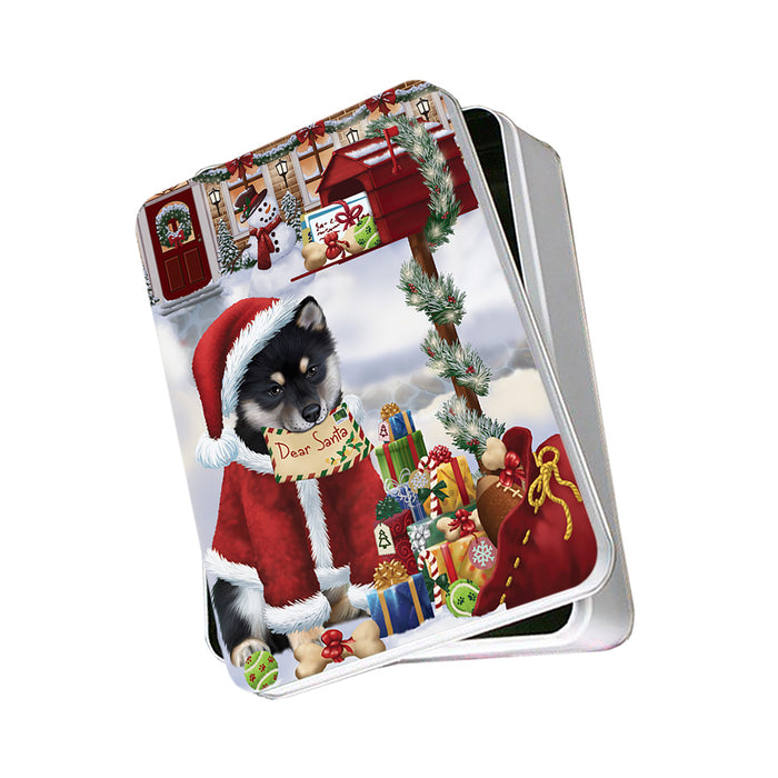Shiba Inu Dog Dear Santa Letter Christmas Holiday Mailbox Photo Storage Tin PITN53872