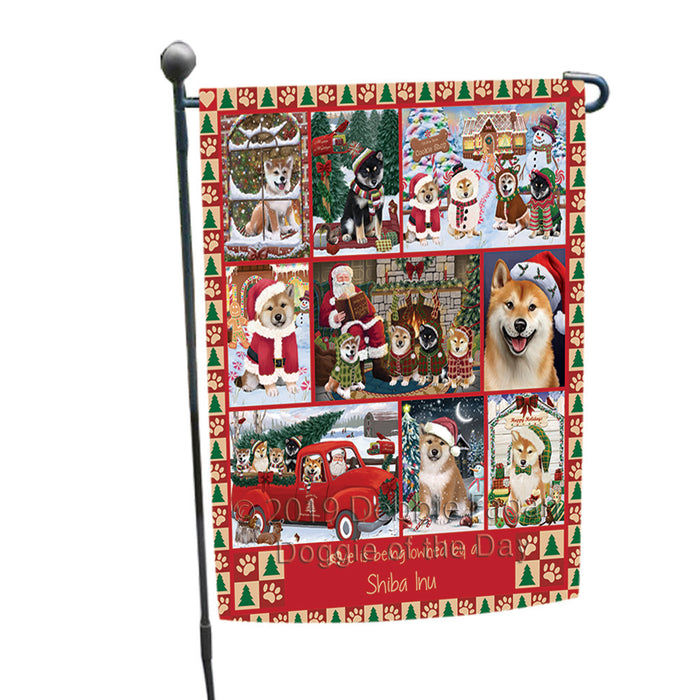 Love is Being Owned Christmas Shiba Inu Dogs Garden Flag GFLG65927