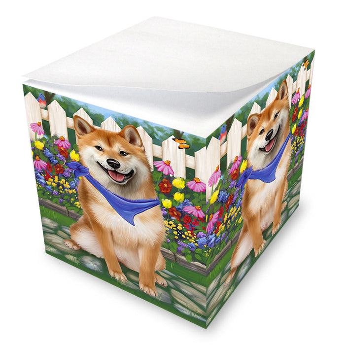 Spring Floral Shiba Inu Dog Note Cube NOC52257