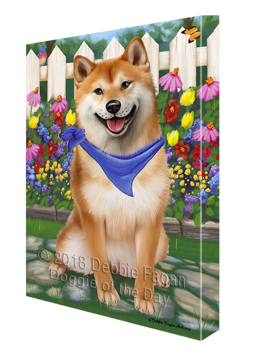 Spring Floral Shiba Inu Dog Canvas Wall Art CVS67201