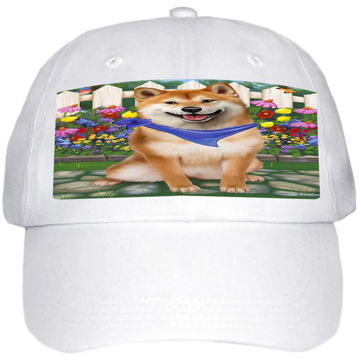 Spring Floral Shiba Inu Dog Ball Hat Cap HAT59769