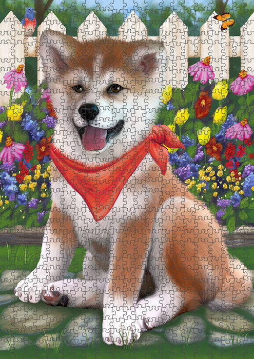 Spring Floral Shiba Inu Dog Puzzle with Photo Tin PUZL54192