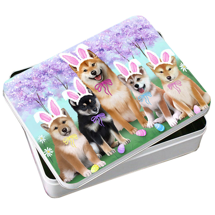 Shiba Inus Dog Easter Holiday Photo Storage Tin PITN49265