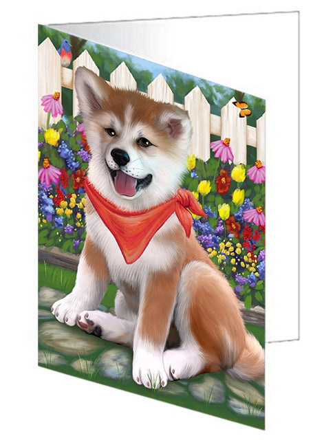 Spring Floral Shiba Inu Dog Handmade Artwork Assorted Pets Greeting Cards and Note Cards with Envelopes for All Occasions and Holiday Seasons GCD60524