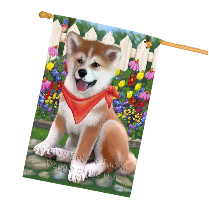 Spring Floral Shiba Inu Dog House Flag FLG50127