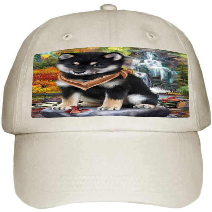 Scenic Waterfall Shiba Inus Dog Ball Hat Cap HAT52356