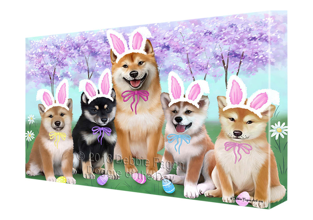 Shiba Inus Dog Easter Holiday Canvas Wall Art CVS60204