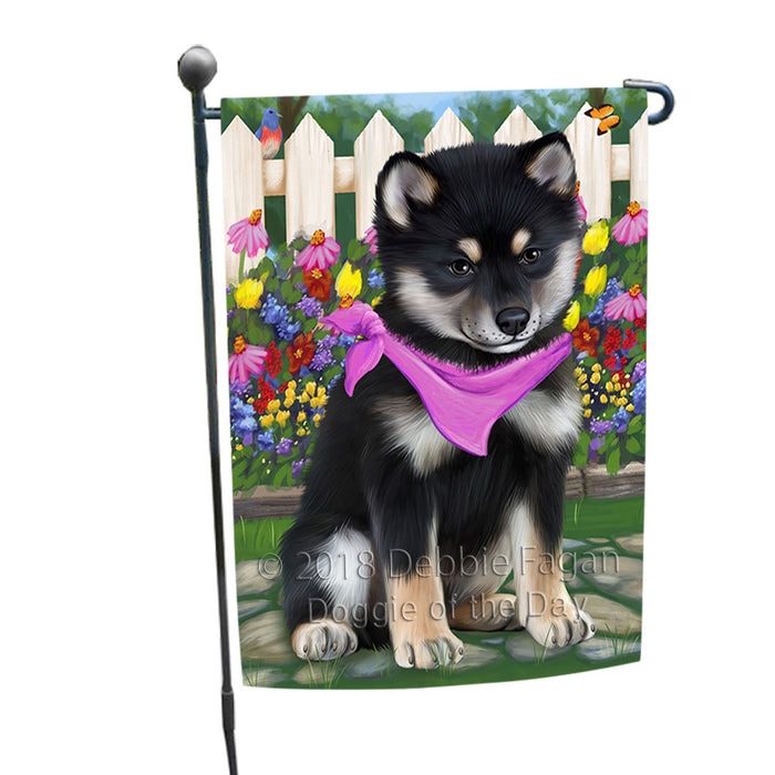 Spring Floral Shiba Inu Dog Garden Flag GFLG49992