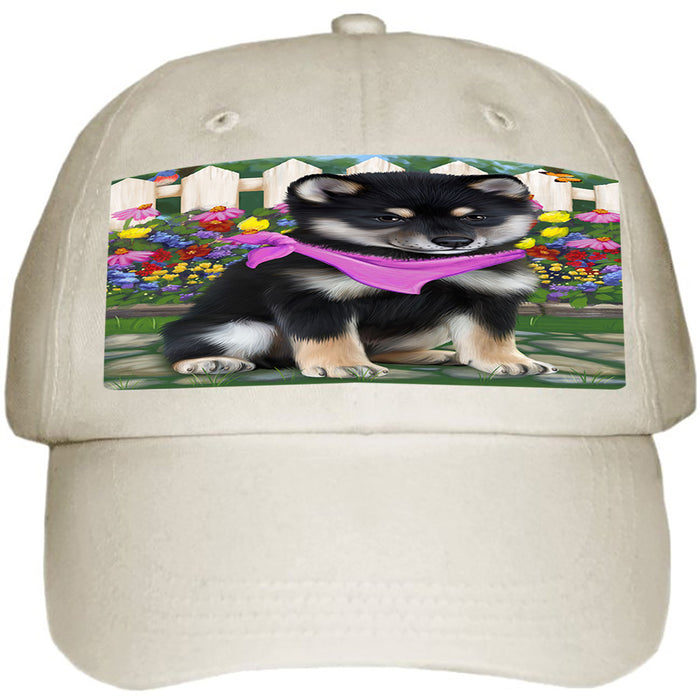 Spring Floral Shiba Inu Dog Ball Hat Cap HAT59775