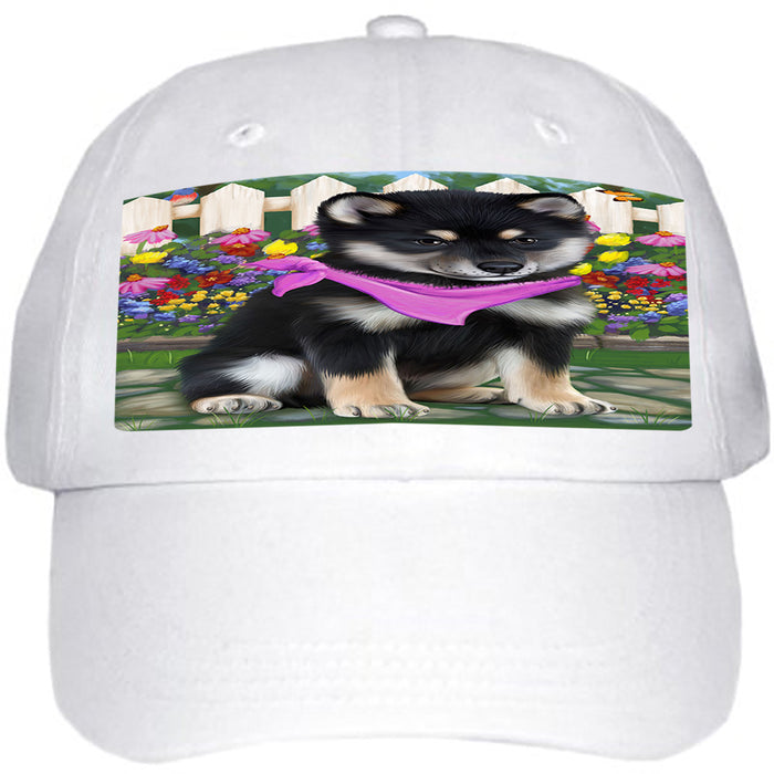 Spring Floral Shiba Inu Dog Ball Hat Cap HAT59775