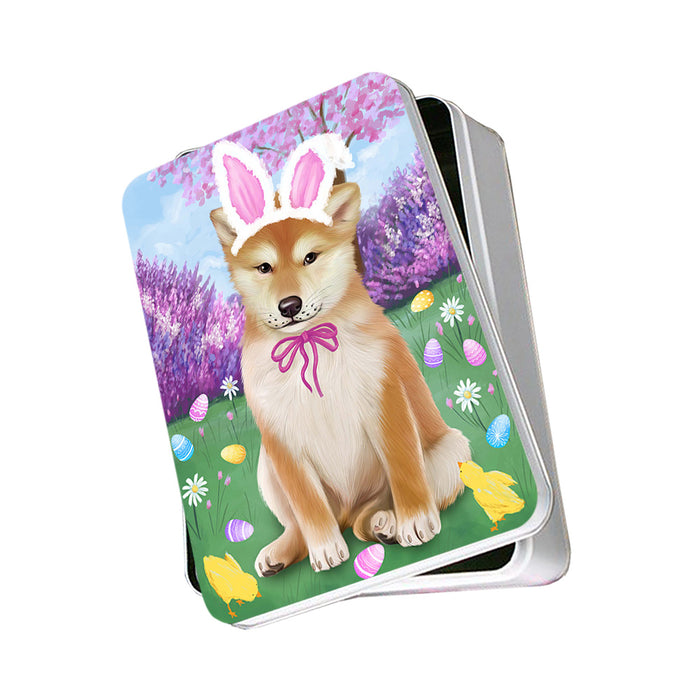 Shiba Inu Dog Easter Holiday Photo Storage Tin PITN49266