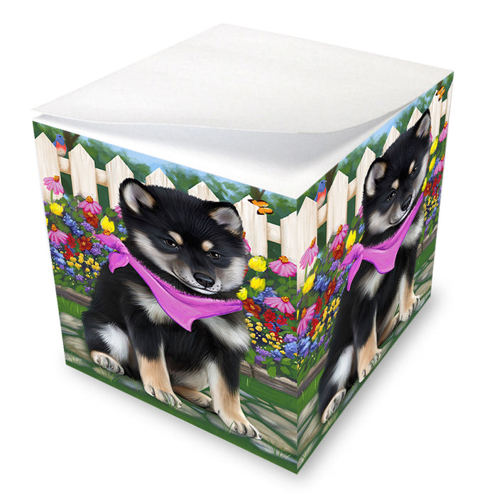 Spring Floral Shiba Inu Dog Note Cube NOC52259
