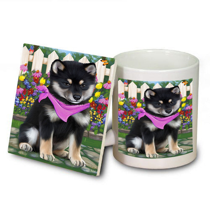 Spring Floral Shiba Inu Dog Mug and Coaster Set MUC52251