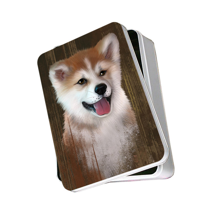 Rustic Shiba Inu Dog Photo Storage Tin PITN50494