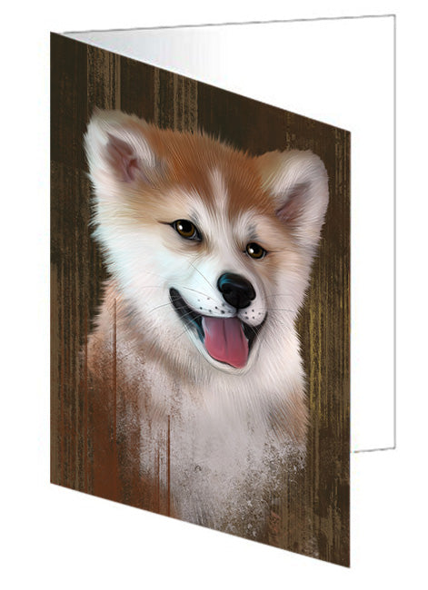 Rustic Shiba Inu Dog Handmade Artwork Assorted Pets Greeting Cards and Note Cards with Envelopes for All Occasions and Holiday Seasons GCD55511