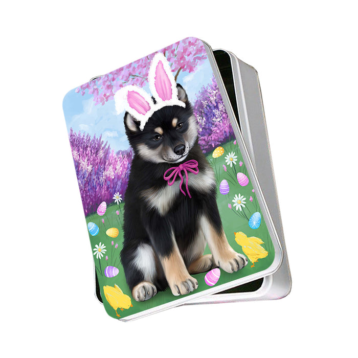 Shiba Inu Dog Easter Holiday Photo Storage Tin PITN49267
