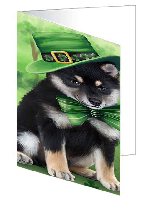 St. Patricks Day Irish Portrait Shiba Inu Dog Handmade Artwork Assorted Pets Greeting Cards and Note Cards with Envelopes for All Occasions and Holiday Seasons GCD52232