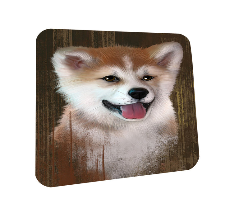 Rustic Shiba Inu Dog Coasters Set of 4 CST50447