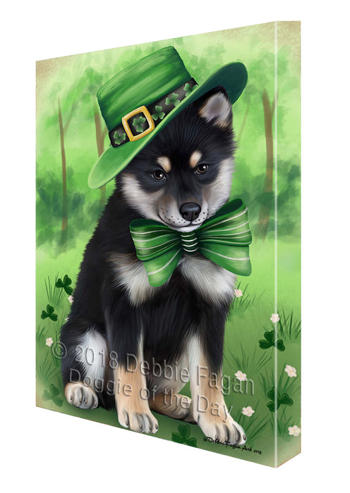 St. Patricks Day Irish Portrait Shiba Inu Dog Canvas Wall Art CVS59502